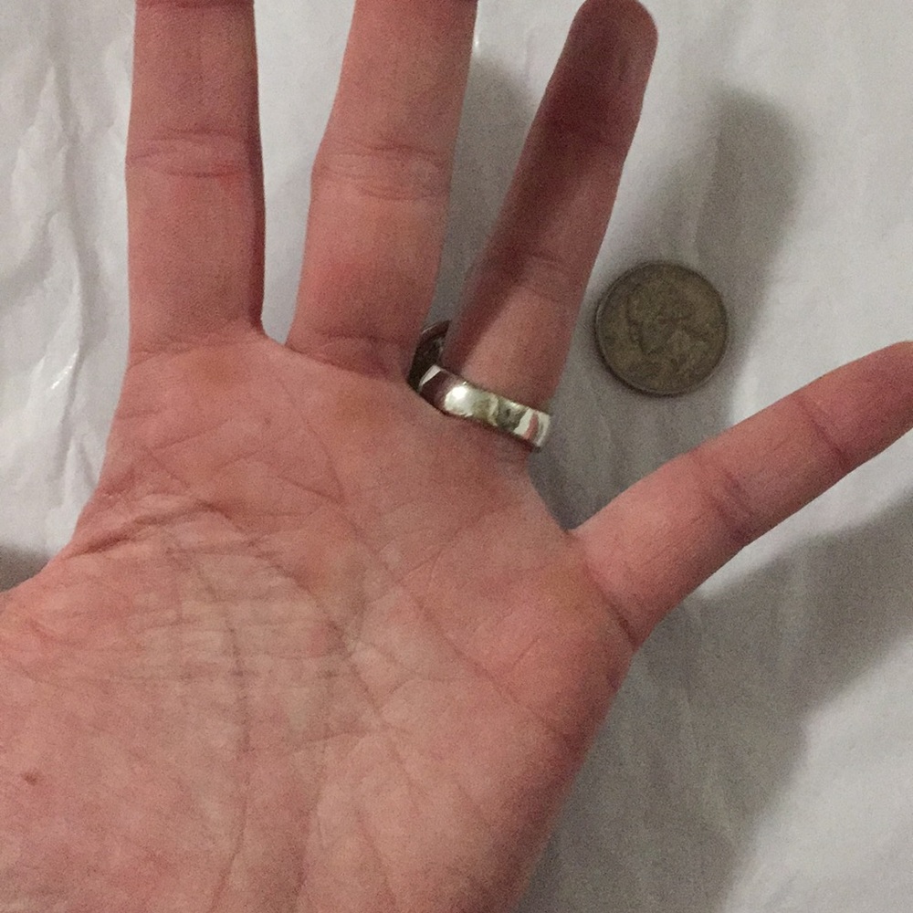 Boho Oversized Statement Ring Costume Silver Turq… - image 3